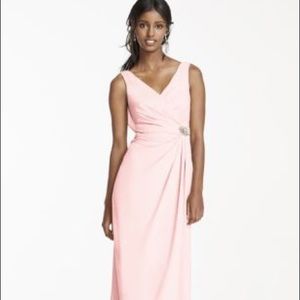 Crepe Sheath Dress with Side Slit and Cowl Back